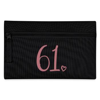 Süße Nummer 61, 61 Jahre alt, 61. Geburtstag Geschenk - Federtasche - Schwarz - Vorne