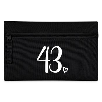 Süße Nummer 43, 43 Jahre alt, Geschenk zum 43. Geburtstag - Federtasche - Schwarz - Vorne