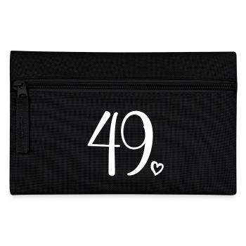 Cute Number 49, 49 Years Old, 49th Birthday Gift - Pencil Case - black - Front