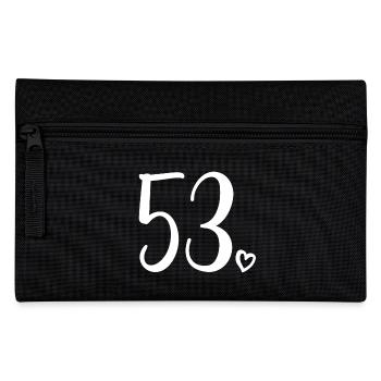 Süße Nummer 53, 53 Jahre alt, Geschenk zum 53. Geburtstag - Federtasche - Schwarz - Vorne
