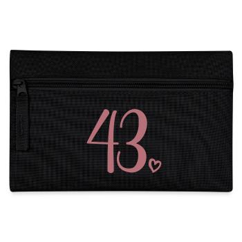 Süße Nummer 43, 43 Jahre alt, Geschenk zum 43. Geburtstag - Federtasche - Schwarz - Vorne