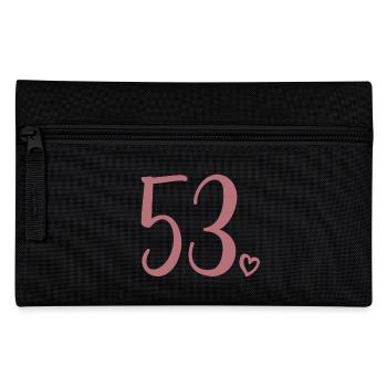 Süße Nummer 53, 53 Jahre alt, Geschenk zum 53. Geburtstag - Federtasche - Schwarz - Vorne