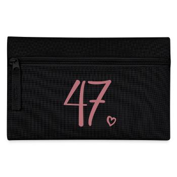 Cute Number 47, 47 Years Old, 47th Birthday Gift - Pencil Case - black - Front
