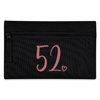 Süße Nummer 52, 52 Jahre alt, Geschenk zum 52. Geburtstag - Federtasche - Schwarz - Vorne
