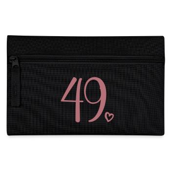 Cute Number 49, 49 Years Old, 49th Birthday Gift - Pencil Case - black - Front