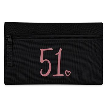 Süße Nummer 51, 51 Jahre alt, Geschenk zum 51. Geburtstag - Federtasche - Schwarz - Vorne