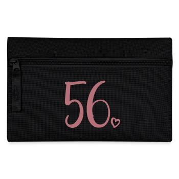 Cute Number 56, 56 Years Old, 56th Birthday Gift - Pencil Case - black - Front