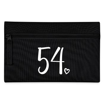 Cute Number 54, 54 Years Old, 54th Birthday Gift - Pencil Case - black - Front