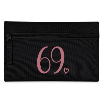 Cute Number 69, 69 Years Old, 69th Birthday Gift - Pencil Case - black - Front
