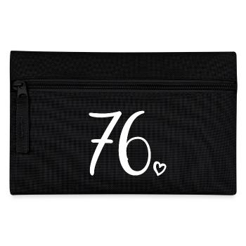 Süße Nummer 76, 76 Jahre alt, Geschenk zum 76. Geburtstag - Federtasche - Schwarz - Vorne
