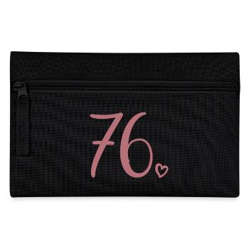 Süße Nummer 76, 76 Jahre alt, Geschenk zum 76. Geburtstag - Federtasche - Schwarz - Vorne