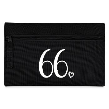 Süße Nummer 66, 66 Jahre alt, 66. Geburtstag Geschenk - Federtasche - Schwarz - Vorne