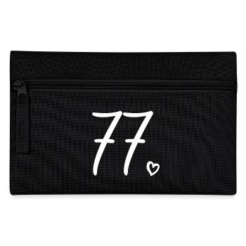 Mignon numéro 77, 77 ans, cadeau de 77e anniversaire - Trousse - noir - Devant