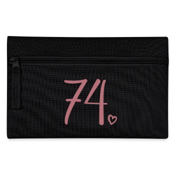 Cute Number 74, 74 Years Old, 74th Birthday Gift - Pencil Case - black - Front