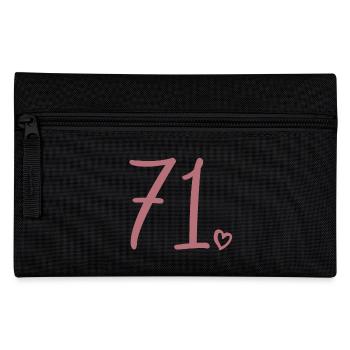 Cute Number 71, 71 Years Old, 71st Birthday Gift - Pencil Case - black - Front