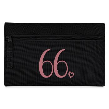 Süße Nummer 66, 66 Jahre alt, 66. Geburtstag Geschenk - Federtasche - Schwarz - Vorne