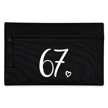 Mignon numéro 67, 67 ans, cadeau de 67e anniversaire - Trousse - noir - Devant