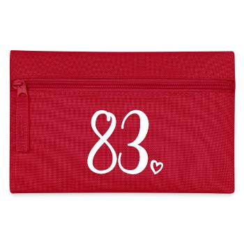 Cute Number 83, 83 Years Old, 83rd Birthday Gift - Pencil Case - red - Front
