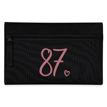 Mignon numéro 87, 87 ans, cadeau de 87e anniversaire - Trousse - noir - Devant