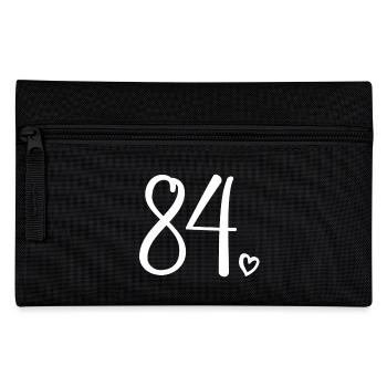 Cute Number 84, 84 Years Old, 84th Birthday Gift - Pencil Case - black - Front