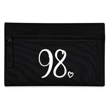 Cute Number 98, 98 Years Old, 98th Birthday Gift - Pencil Case - black - Front