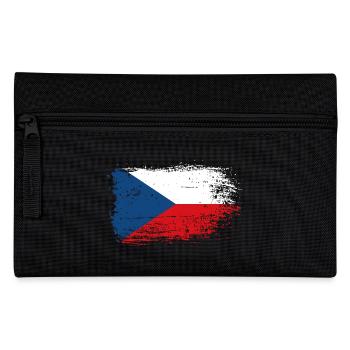 Tschechische Flagge Brush Splash - Federtasche - Schwarz - Vorne
