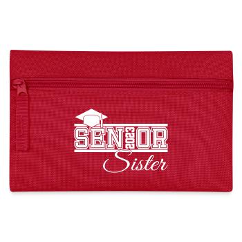 Senior 2023 Sœur Fière Sœur de Diplômée - Trousse - rouge - Devant