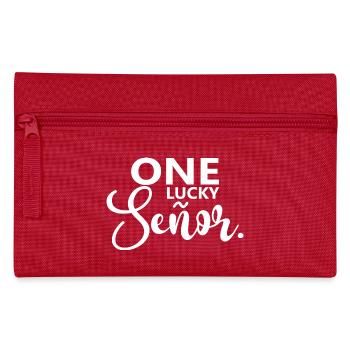 One Lucky Señor Wedding Husband To Be Groom - Pencil Case - red - Front