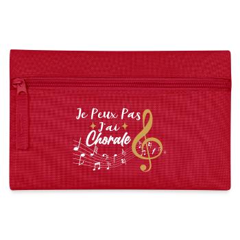 J'Peux Pas J'Ai Chorale Cadeau Chanteur De Choeur - Trousse - rouge - Devant