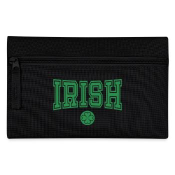 St. Patrick's Day Geschenk Kleeblatt Männer, Frauen, Kinder - Federtasche - Schwarz - Vorne