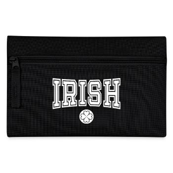 St. Patrick's Day Geschenk Kleeblatt Männer, Frauen, Kinder - Federtasche - Schwarz - Vorne