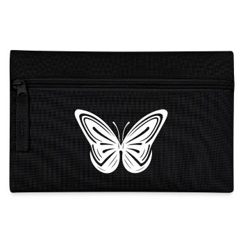 Eleganter Vintage geometrischer Schmetterling - Federtasche - Schwarz - Vorne