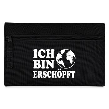 ich bin erschöpft - Federtasche - Schwarz - Vorne