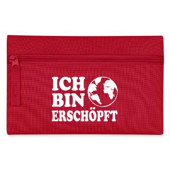 Ich bin erschöpft - Federtasche - Rot - Vorne
