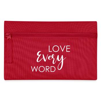 Love Every Word  - Federtasche - Rot - Vorne