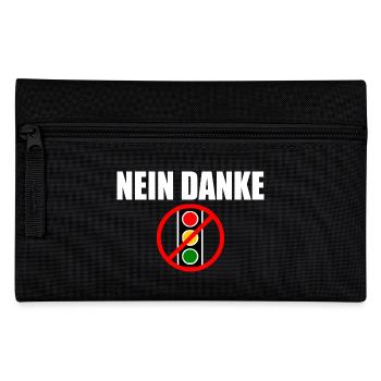 Ampel nein danke - Federtasche - Schwarz - Vorne