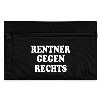 rentner gegen rechts - Federtasche - Schwarz - Vorne