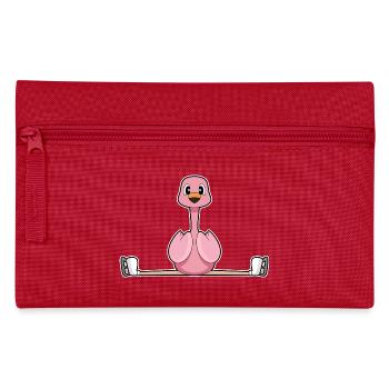 Flamingo patins à glace - Trousse - rouge - Devant