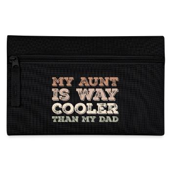 My aunt is way cooler than my dad - Pencil Case - black - Front