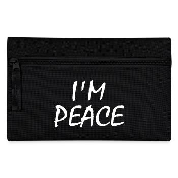 i come in peace im peace couples - Pencil Case - black - Front