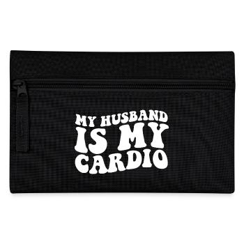 My Husband is My Cardio - Pencil Case - black - Front