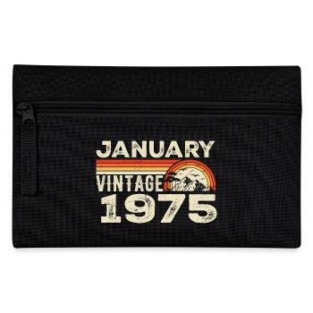 Januar 1975 Jahrgang Geburtstag 1975, Jahrgang 1975 - Federtasche - Schwarz - Vorne