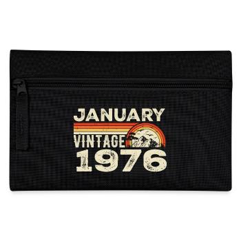 Januar 1976 Jahrgang Geburtstag 1976, Jahrgang 1976 - Federtasche - Schwarz - Vorne