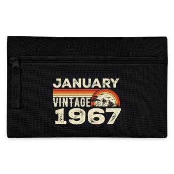 Janvier 1967 Vintage Anniversaire 1967, Né en 1967 - Trousse - noir - Devant