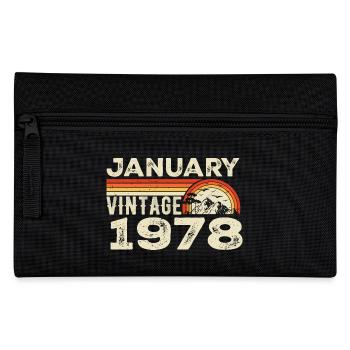 Janvier 1978 Vintage Anniversaire 1978, Né en 1978 - Trousse - noir - Devant
