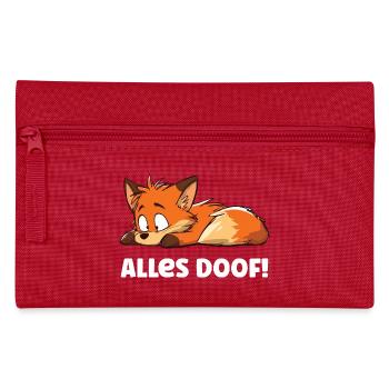 Alles doof - Fuchs - Federtasche - Rot - Vorne
