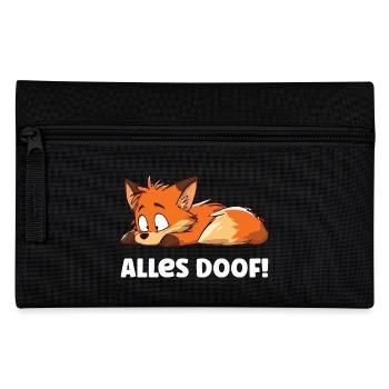 Alles doof - Fuchs - Federtasche - Schwarz - Vorne