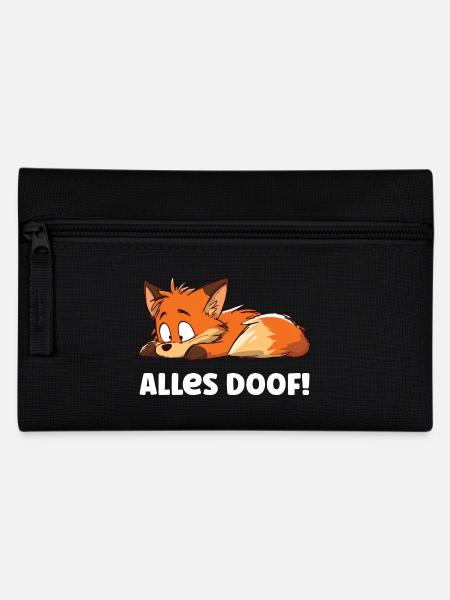 Alles doof - Fuchs - Federtasche - Schwarz