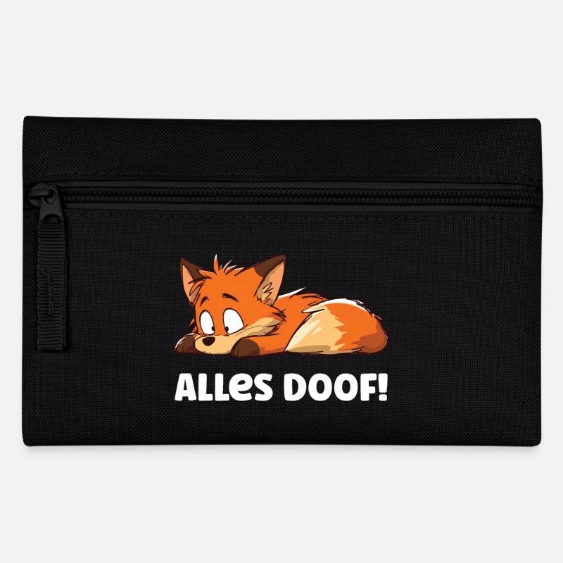 Alles doof - Fuchs - Federtasche - Schwarz