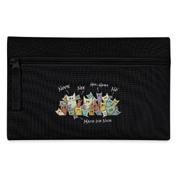 Nope, Nö, Nee, Mach Ich Nich! Lustig faule Katzen - Federtasche - Schwarz - Vorne